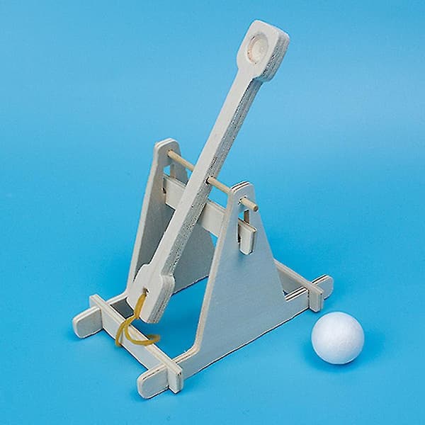 Sinknap Børns Videnskabelige Eksperiment Diy Trebuchet Legetøjsmodel Træ Katapult Kits Zekai