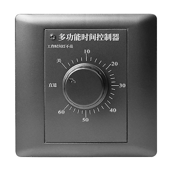 AC 220V Tidtakerbryter Kontrollpumpe Mekanisk Nedtelling Kontrollbryter Grey