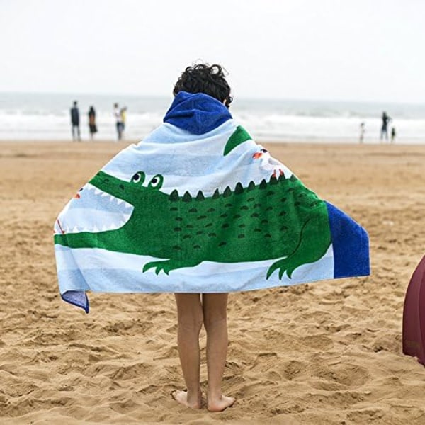Kids Bath Towel Wrap for Boys Girls Hooded Pool Beach Towels Bathrobe Soft Plush Absorbent Cotton Style10