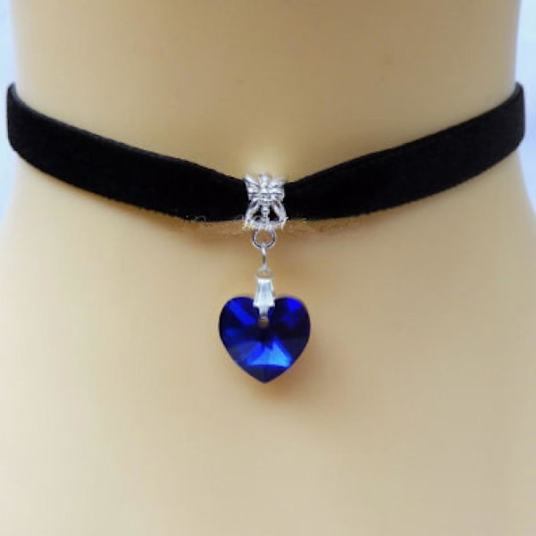 Justerbar Chic Faux Læder Vintage Gotisk Stil Fløjls Choker til Kvinder Red