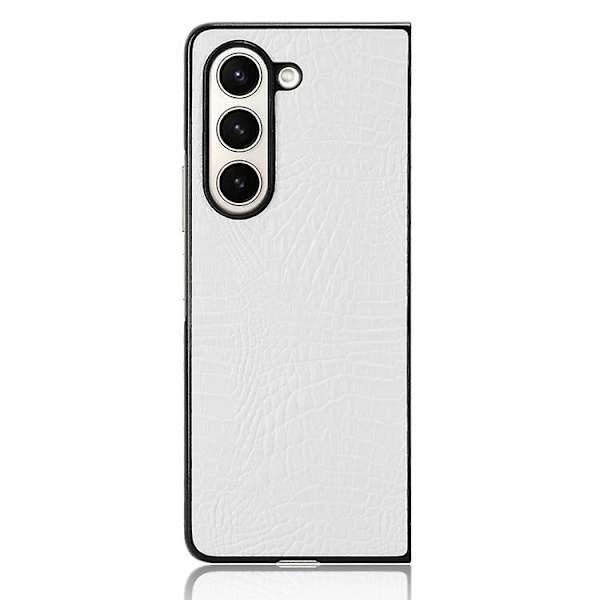 Tilbakedeksel for Samsung Galaxy Z Fold5 med krokodille-tekstur White