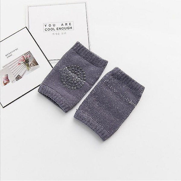 1 Par Børne Tegneserie Fordeling Anti-Slip Sød Krybende Albue Spædbørn Toddler Baby Knæpuder Sikkerhed Beskytter Knæpude DARKGRAY