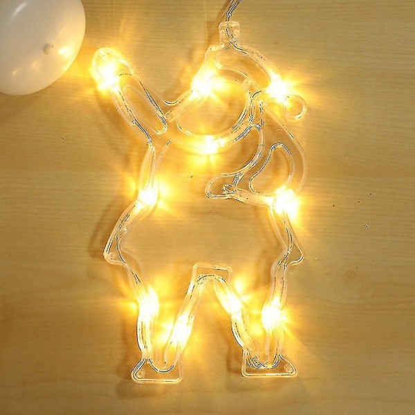 Jul Sugekop Lampe Hængelys Julemand Ferie Atmosfære Dekor Vindue dekoreret Stjerne Pendel Lanterne Lys Lampe Type K
