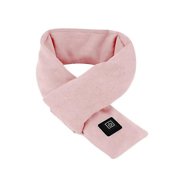 Oppvarmet skjerf, justerbart oppvarmet skjerf USB-oppvarmet skjerf for kvinner, oppladbar pink