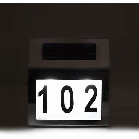 LED Sollampa med husnummer 20*18*4 cm