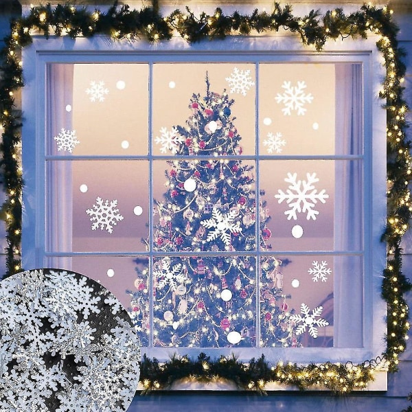 1000pcs Snowflakes Confetti Decorations, Christmas Snow Party- Silver
