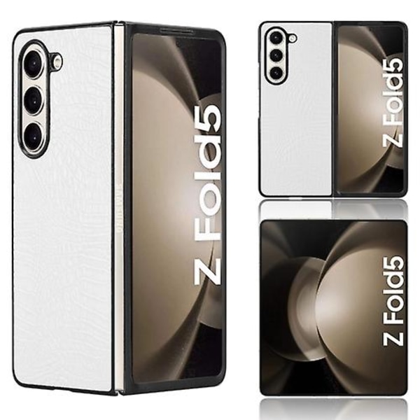 Bakskydd för Samsung Galaxy Z Fold5 med krokodilstruktur White