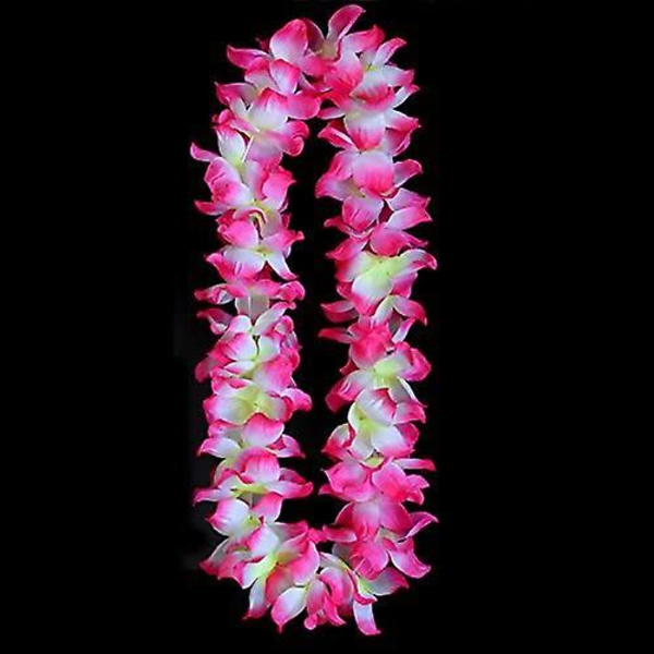4 stk. Pink Hawaiian Leis til Gradueringsfest, Dansefest, Fotorekvisit Udendørs (pink)