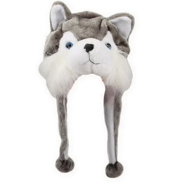 Plushdjurhuvor i rolig design - Storlek Cap Polyester med fleecefoder wolf