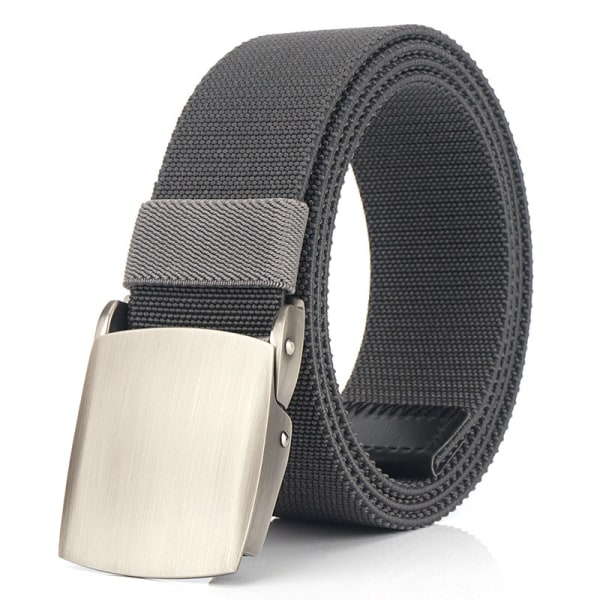 Nylon Fabric Belt Cut to Fit Military Belts for Men with Flip Buckle for Father's Day Gift 120cm, Dark Gray2 Dark Gray2