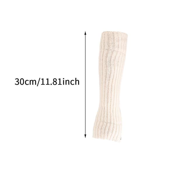 Damer Fingerløse Handsker Casual Strækbar Vinter Varme Lange Armærme Solid White