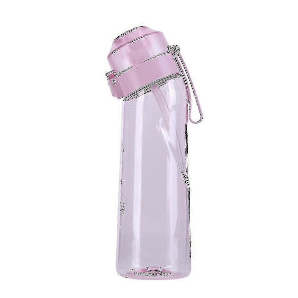 Smaksatt vannflaske med 7 smakskapsler Air Water Up-flaske Frost svart 650 ml Air Starter Up-sett Vannkopp for camping Sport Kr Pink SPAIN