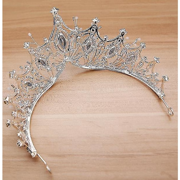 Brudekrone Tiara Bryllup Prinsesse Hovedbånd Diamant Krystal Hår Tilbehør style3