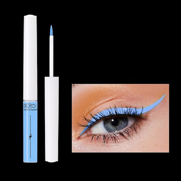 Fluoresoiva Eyeliner Nopea Kuivuva Vesipohjainen Väri Loistava Fluoresoiva UV-nestemäinen Eyeliner Kynä 4ml H
