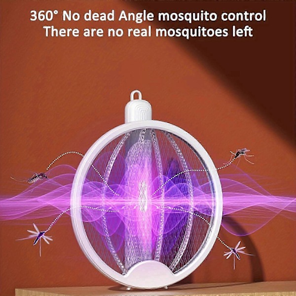 1 st, Elektrisk Flugsmällare, 4-i-1 Bug Zapper Racket, Flugsmällare Myggfälla Ljus, USB Laddningsbar, Lämplig För Inomhus Hem Kontor Bakgård Trädgård C