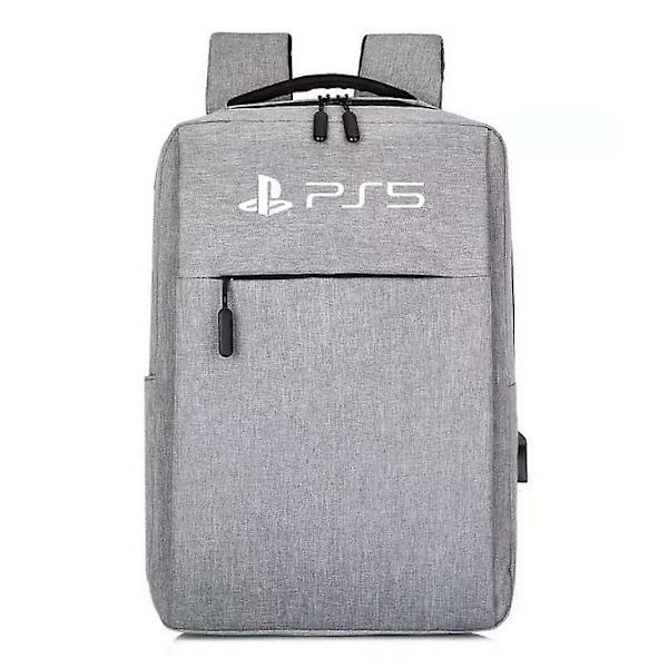 Ryggsäck Canvas Bärväska För Ps5 gray