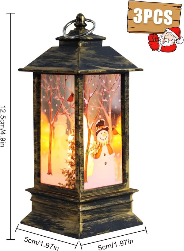 3 stk Juleflamme Lanterne Julehage Lanterne