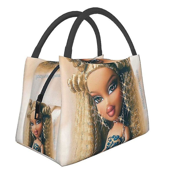 Bratz Doll Insulated Lunch Bag For Women Portable Cartoon Tv Movie Cooler Thermal Lunch Box Beach Camping Travel