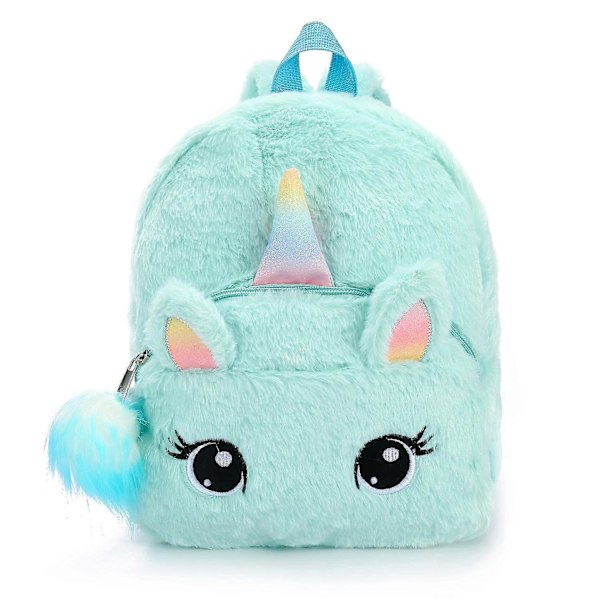 Unicorn Koselig Ryggsekk for Barn, Skolesekker for Barnehage Småbarn Boksekker Pluss Myk Rosa Mini Ryggsekk Unicorn Gaver til Små Jenter (Pluss Ball: ran