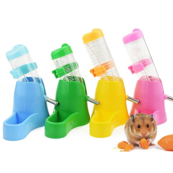 80ml/120ml Hamstermatare Stor Kapacitet Plast 2 i 1 Automatisk Dispenser Vattenmatare Matbehållare Yellow 80ML