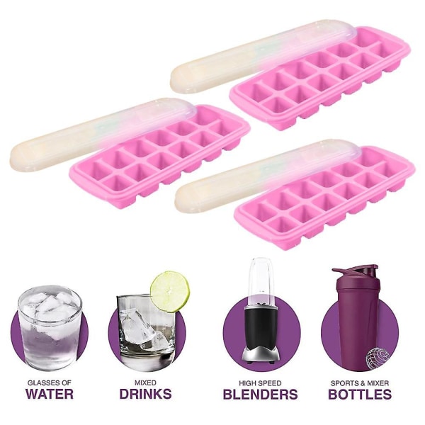 Easy Release Ice Cube Tray - Pack Of 3