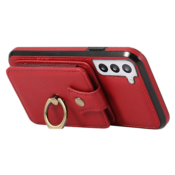 Samsung Galaxy S23+ Fodral Rfid Blockering Mobiltelefon Skal Stöd Tpu+pu Läder Skal Red