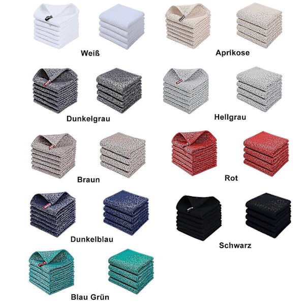 6-pack 100% Bomulls Terry Handdukar Köksdisk Rengöring Hängande Slinga Black 34*73cm