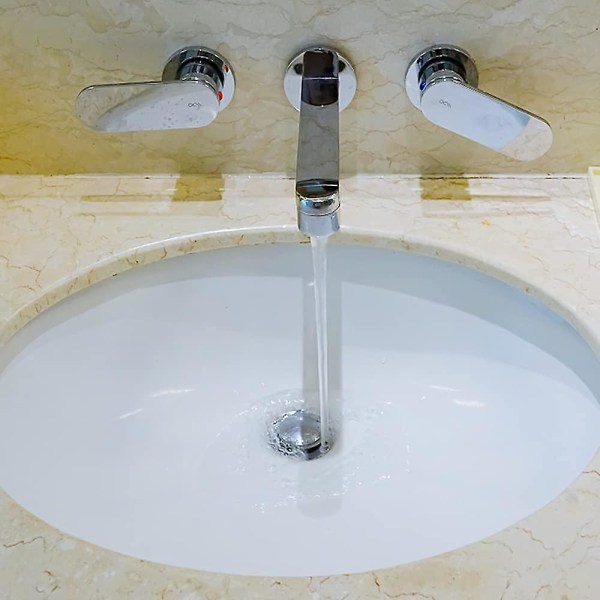 Altaan tyhjennystulppa Kylpyammeen tyhjennystulppa Kromi Pop Up -kylpyammeen tyhjennystulppa kylpyhuoneeseen ja keittiöön, halkaisija 38 mm