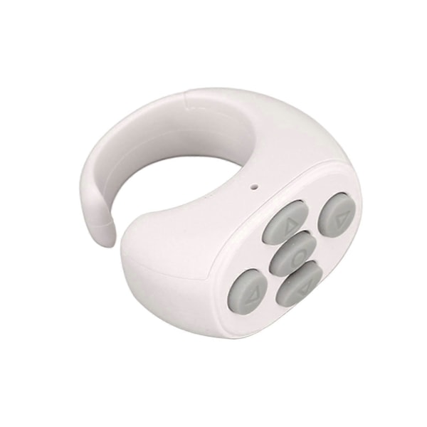 Smart Ring Controller Bluetooth 5.3 Trådløs Fjernbetjening Sideskifter Til Tik Tok Elektronisk Bog White
