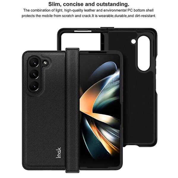 Mobiltelefonskal för Samsung Galaxy Z Fold5 Imak Ruiyi Series Kolfiber Pu + Pc