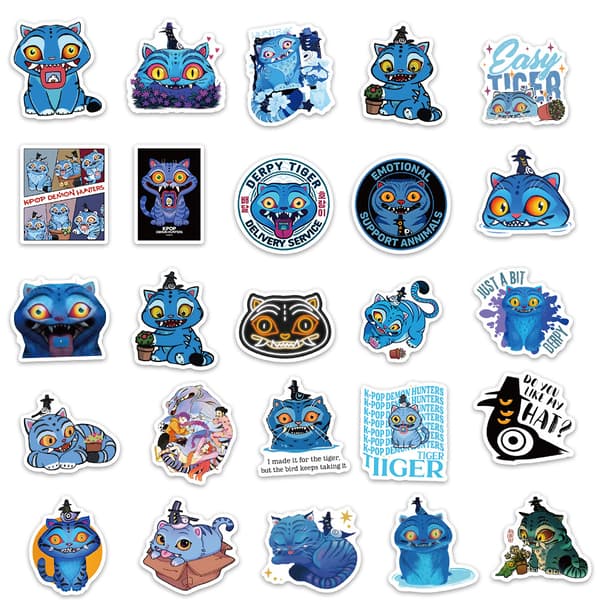 56 KPOP Devil Hunter Blue Derpy koreansk idolfilm vanntette notatbokklistremerker