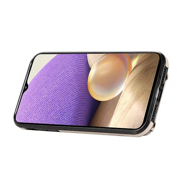 Samsung Galaxy A33 5g Fodral TPU+PU Läder Kortficka Stativ Baksida Beige