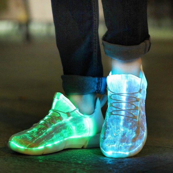 Summer Boy Luminous Glowing Sneakers Men Women Girls Kids Led Light Shoes Children Flashing With Light Adults Usb Recharge Shoes Black 33