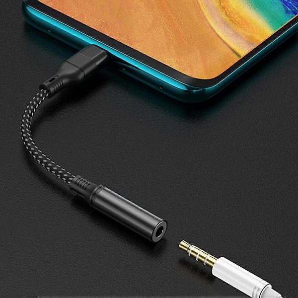 USB-C Hovedtelefonadapter USB-C til Aux Adapter USB Lydinterface Tilbehør