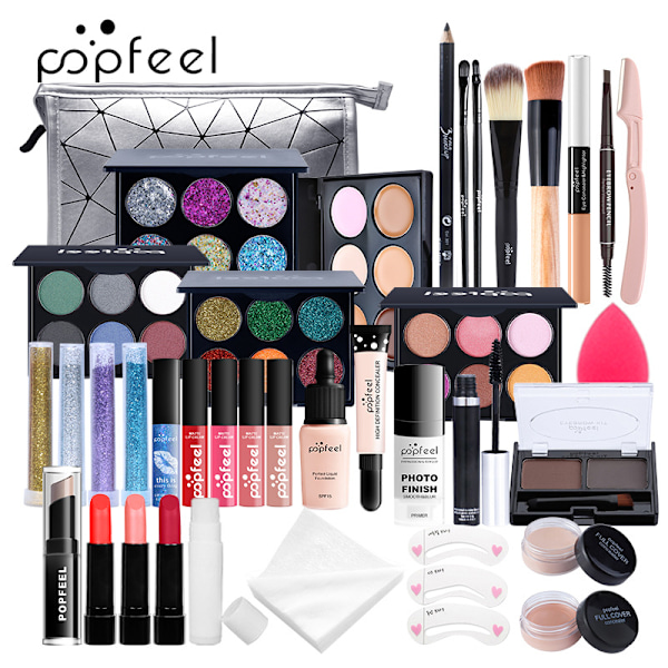 POPFEEL Makeup Sæt til Begyndere, Makeup til Piger KIT008 37pcs