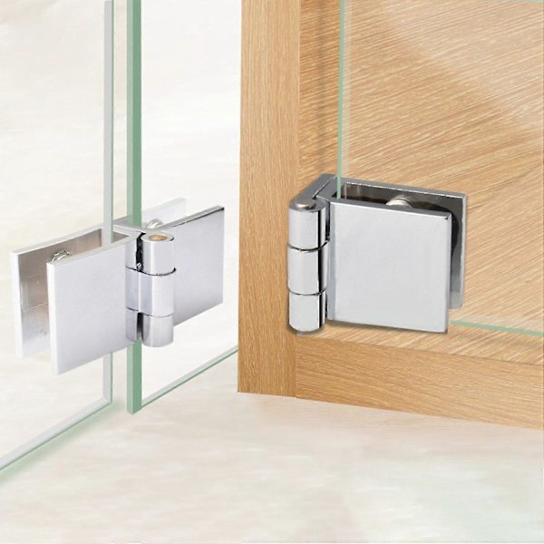 0/90/180 Graders Glasshengsel Enkel å Installere Dørbeslag Glasskapdørhengsel for Glassdør 180-Degree