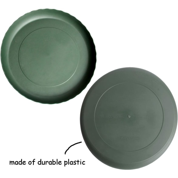 3 Pack Plant Saucers 8 Inch Flower Pot Drip Trays Green Plastic Tray Saucer Garden Saucers for Round Flower Pot 8 Inch