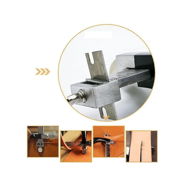 Beltekuttersett DIY Aluminiumskaft Beltekutter Thong Cutter Thong Divider Verktøy Kuttebånd