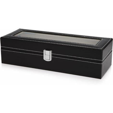 Urboks til 6 Ure Display/Boks/Opbevaringsboks (Sort)