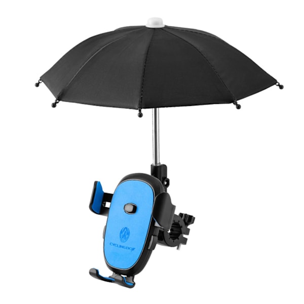 1 sarja pyörän puhelinteline sateenvarjo vedenpitävä naarmuuntumaton kulman säädettävä ajopuhelinteline sateenvarjo polkupyörälle Blue Handlebar Type