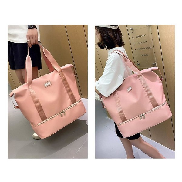 Travel Bag Large Capacity Luggage Wet And Dry Separation Hand Luggage Travel Bag Shoulder Shopping Bag Sports Bags Pink