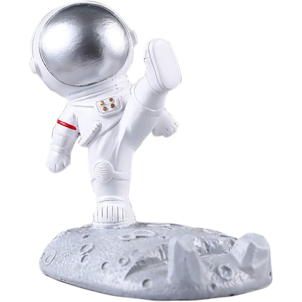 Creative Astronaut Phone Holder Spaceman Cell Phone Holder Cute Smartphone Stand for Desk Home Office Silver-Style 1