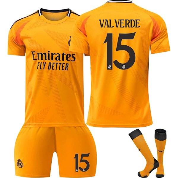 2024-2025 Real Madrid udebane børne- og voksen nye sæson nyeste fodboldtrøjer No. 15 M