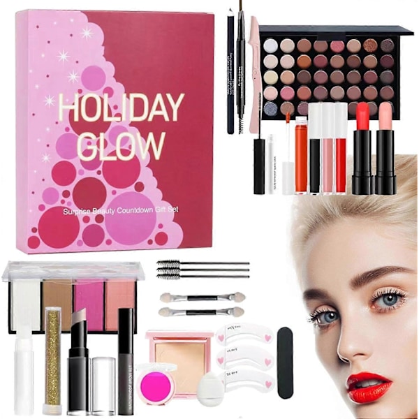 Skönhetsadventskalender 2024, Kosmetisk Makeup-set, Makeup Skönhetsadventskalender, Makeup-set Jul - Semesternedräkningskalender, Makeup & Kosmetik 1pc