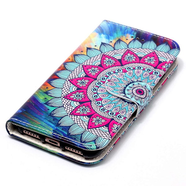 For Oppo A79 5g / A2 5g Etui Pu Læder+tpu Mønster Trykt Flip Stativ Telefon Beskytter Mandala Flower