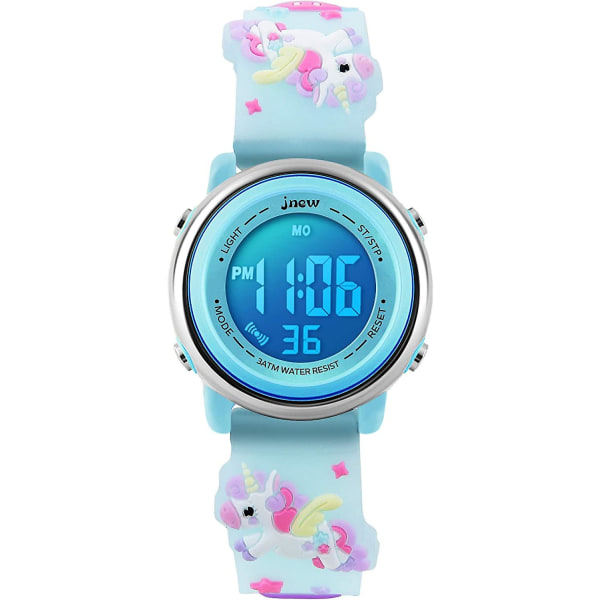 Kids Watches Girl Watches Ages 3-12 Sports Waterproof 3d Cute Cartoon Digital 7 Color Lights Wrist Watch For Kids