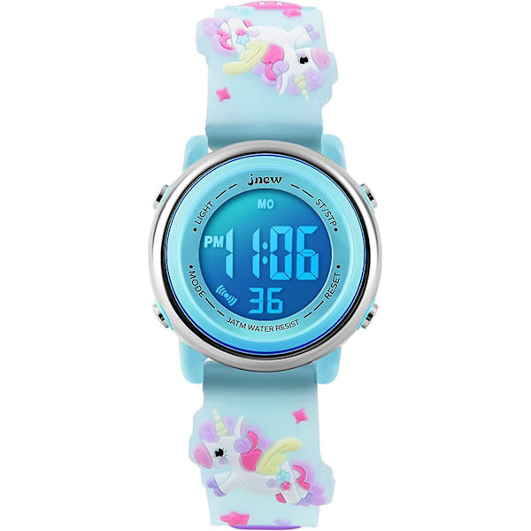 Kids Watches Girl Watches Ages 3-12 Sports Waterproof 3d Cute Cartoon Digital 7 Color Lights Wrist Watch For Kids