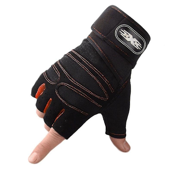 Gymhandskar för män, Halvfinger Cykelhandskar, Pro Fitness Viktlyftning Bodybuilding Träning Sportövning Träning Cykelhandskar zd style-gray329