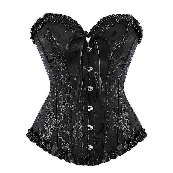 Sexede korsetkjoler til kvinder plus size kostume overbust burlesque korset og mini nederdel sæt tutu korselet Red 5XL