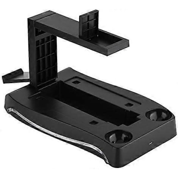 Laddningsstation för PS4 VR, 4-i-1 VR-headsetstativ med 2 stycken laddningsställ för spelkontroll för PS4 VR PS Move